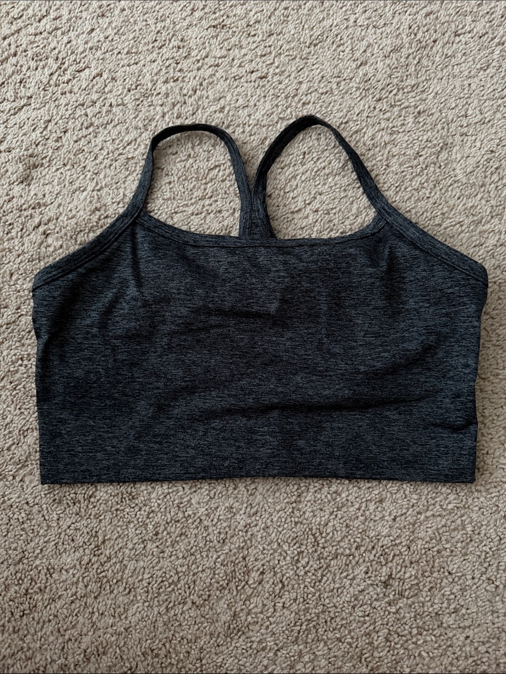 Aerie Seamless Racerback Sports Bra - Charcoal Heather